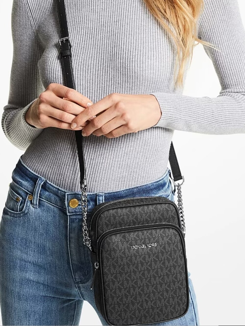 Michael Kors Men's Black Logo Crossbody Bag